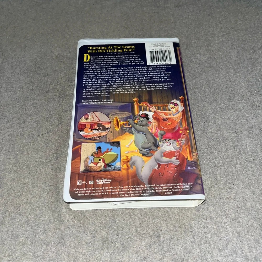 Disney’s The Aristocats VHS Movie